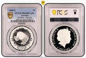2000-C $5 Olympic - Platypus PR69DCAM