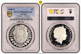 2000-P $5 Olympic - 9 Races PR66DCAM