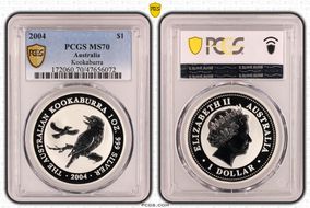2004 $1 Kookaburra Ag MS70