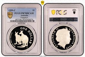 1999-C $1 Kangaroo Ag PR70DCAM