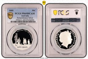 2005 50C Remembrance Silver PR69DCAM