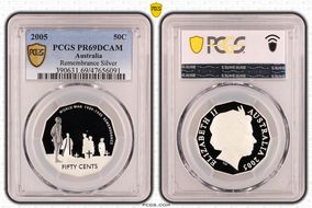 2005 50C Remembrance Silver PR69DCAM