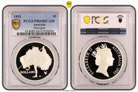 1993 $5 Aboriginal Exploration PR69DCAM