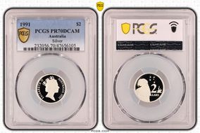 1991 $2 Silver PR70DCAM