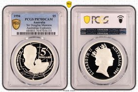 1994 $5 Sir Douglas Mawson Australian Explorers PR70DCAM