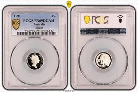 1991 1C Silver PR69DCAM