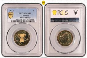 2012 $1 Men's Trophy MS67