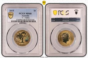 2015 $1 Y - Yabby Al-Br Colorized MS68