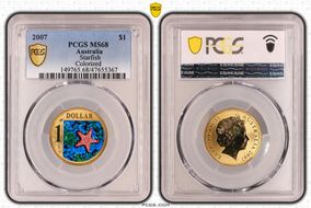 2007 $1 Starfish  Colorized MS68