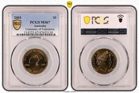 2001 $1 Centenary of Federation MS67