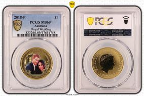 2018-P $1 Royal Wedding MS69