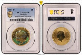 2011-P $1 Gondwana Rainforests MS69