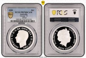 2000 50C George VI Silver PR70DCAM