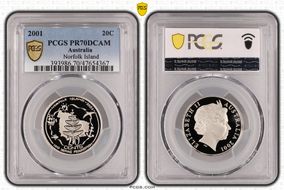 2001 20C Norfolk Island PR70DCAM