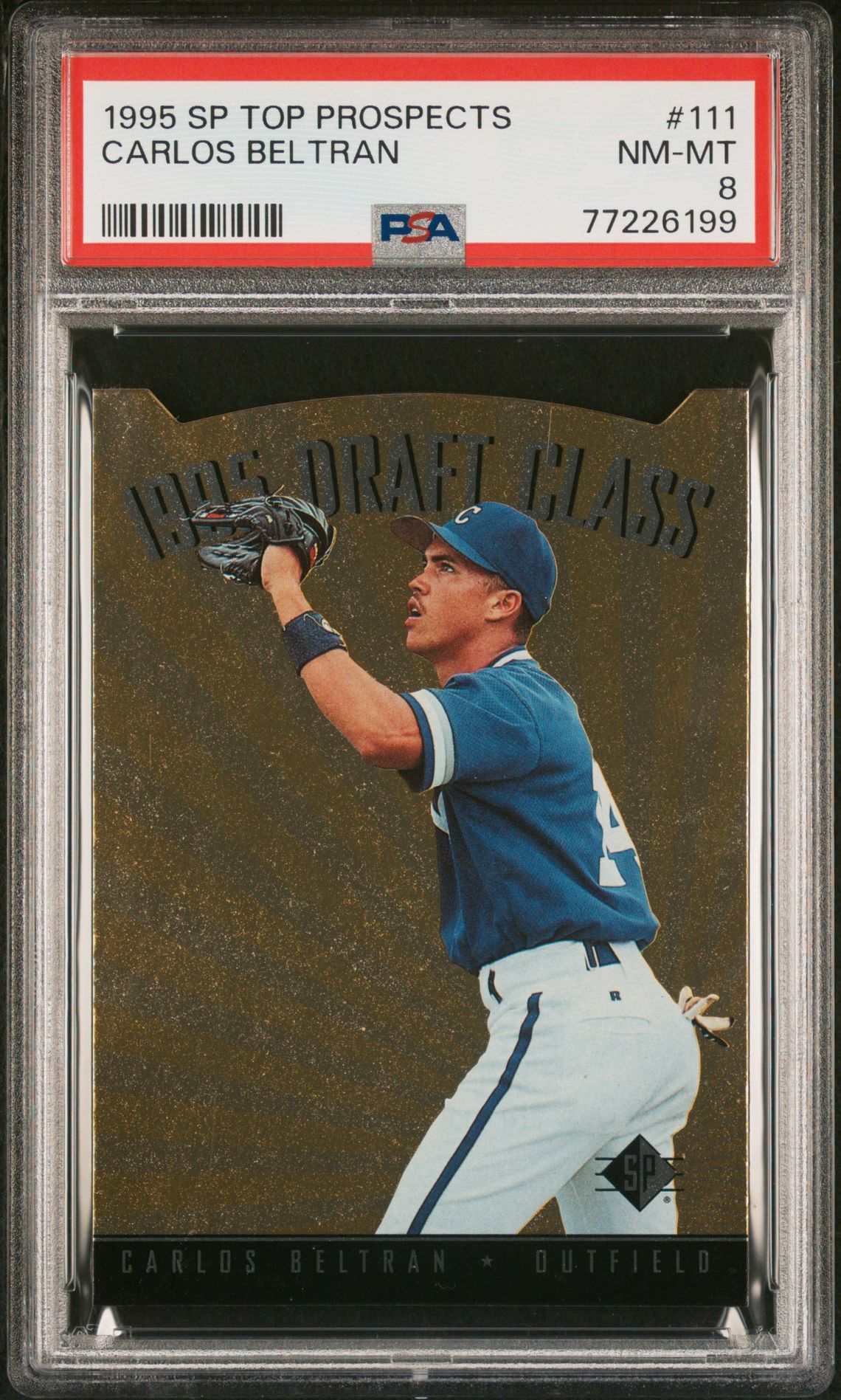 1995 Bowman SP TOP PROSPECTS Green Refractor #111 Carlos Beltran front