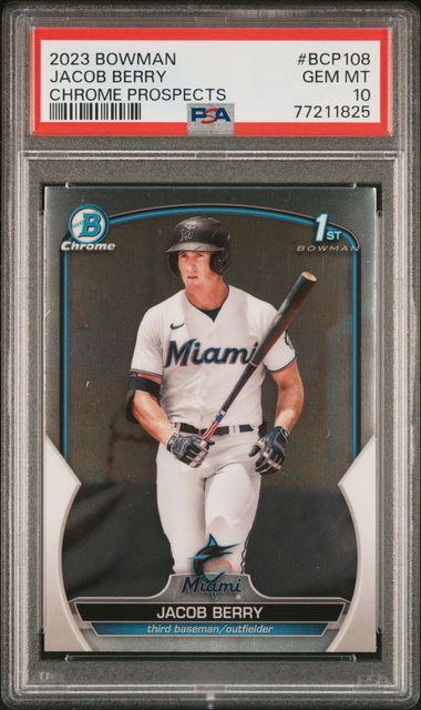 2023 Bowman Bowman Chrome CHROME PROSPECTS #BCP-108 Jacob Berry front