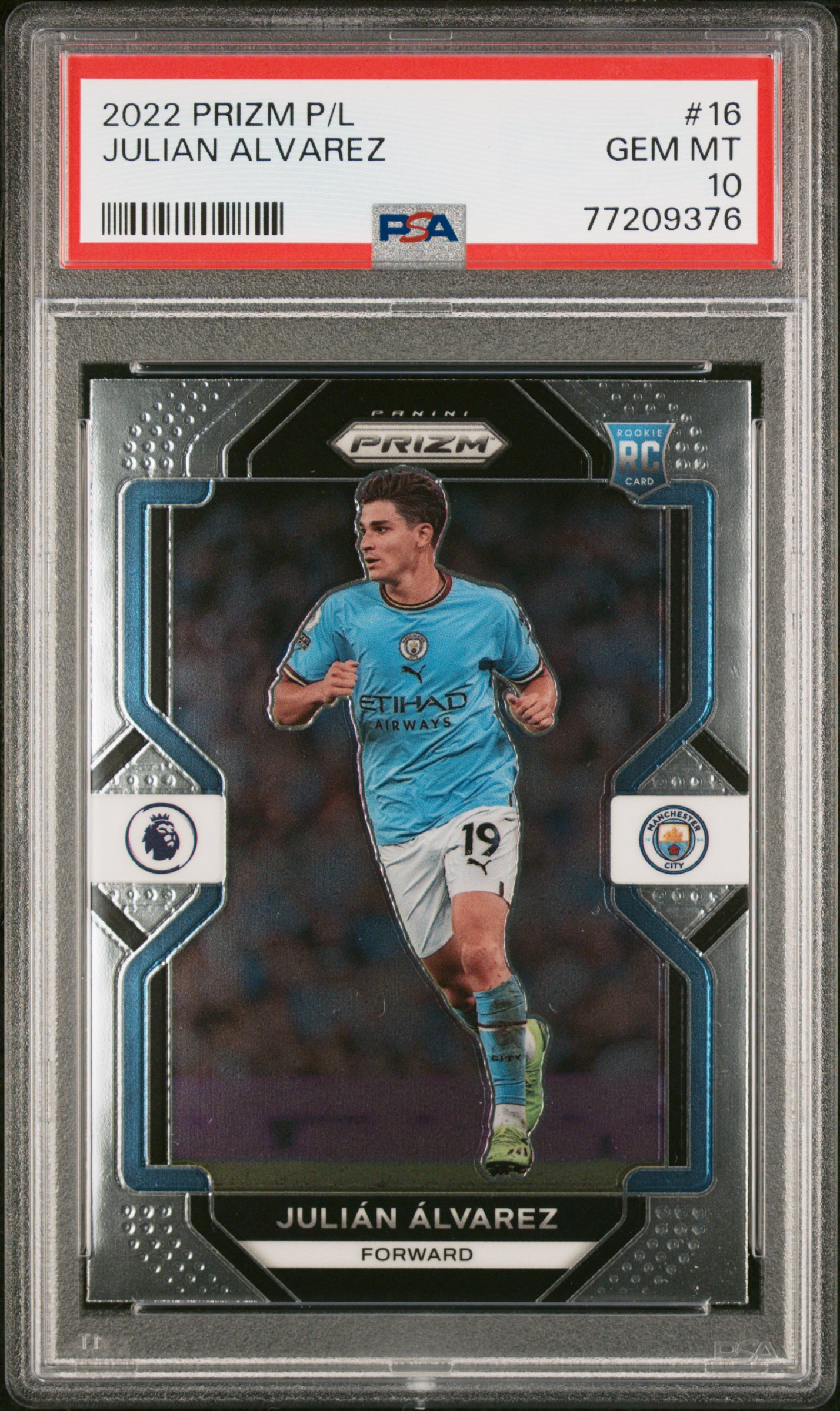 2022-23 Panini Prizm Premier League #16 Julian Alvarez PSA 10