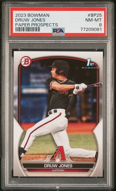 2023 Bowman BOWMAN PAPER PROSPECTS #BP25 Druw Jones front
