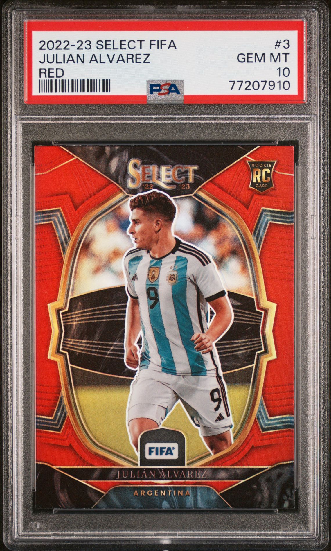 2022 Panini PANINI SELECT FIFA RED #3 Julian Alvarez front
