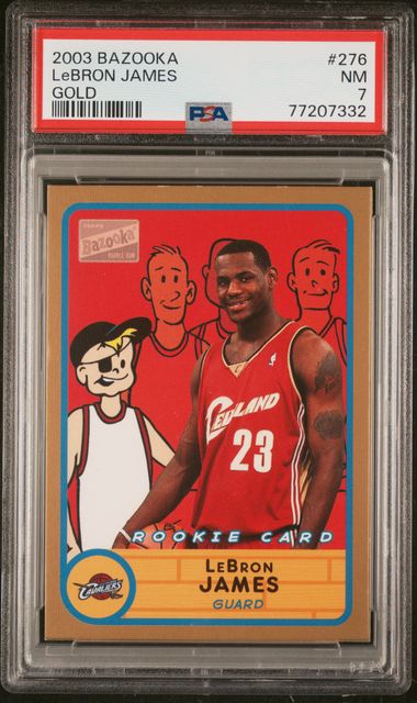 2003 Bazooka Gold #276 Lebron James front