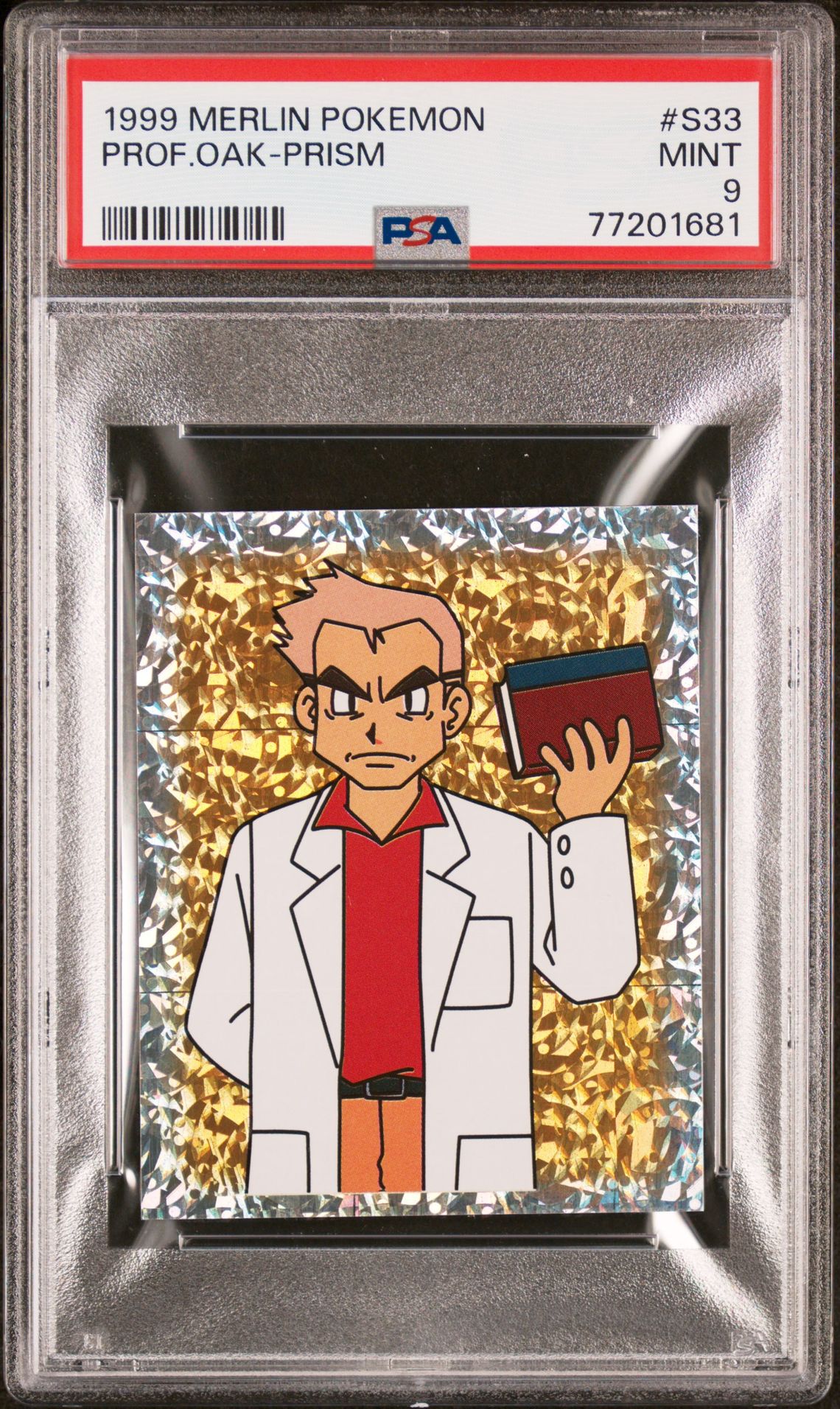1999 Pokemon MERLIN POKEMON #S33 Prof.Oak-Prism front