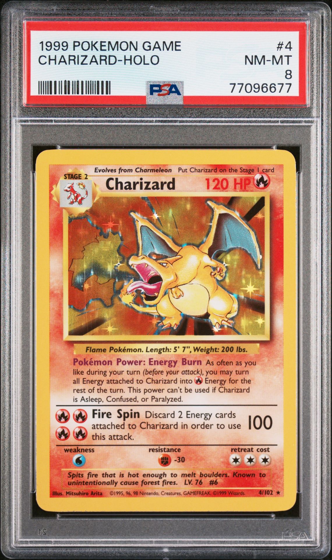 2002 Pokemon Foil #107 Charizard-Holo front