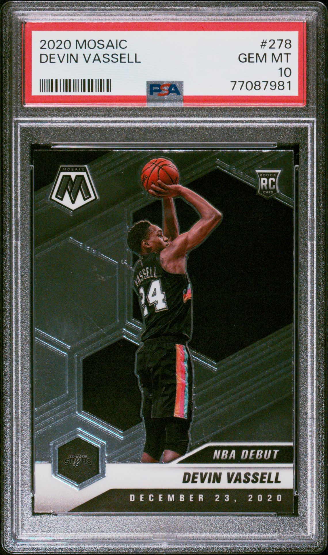 2020 Panini PANINI MOSAIC #278 Devin Vassell front