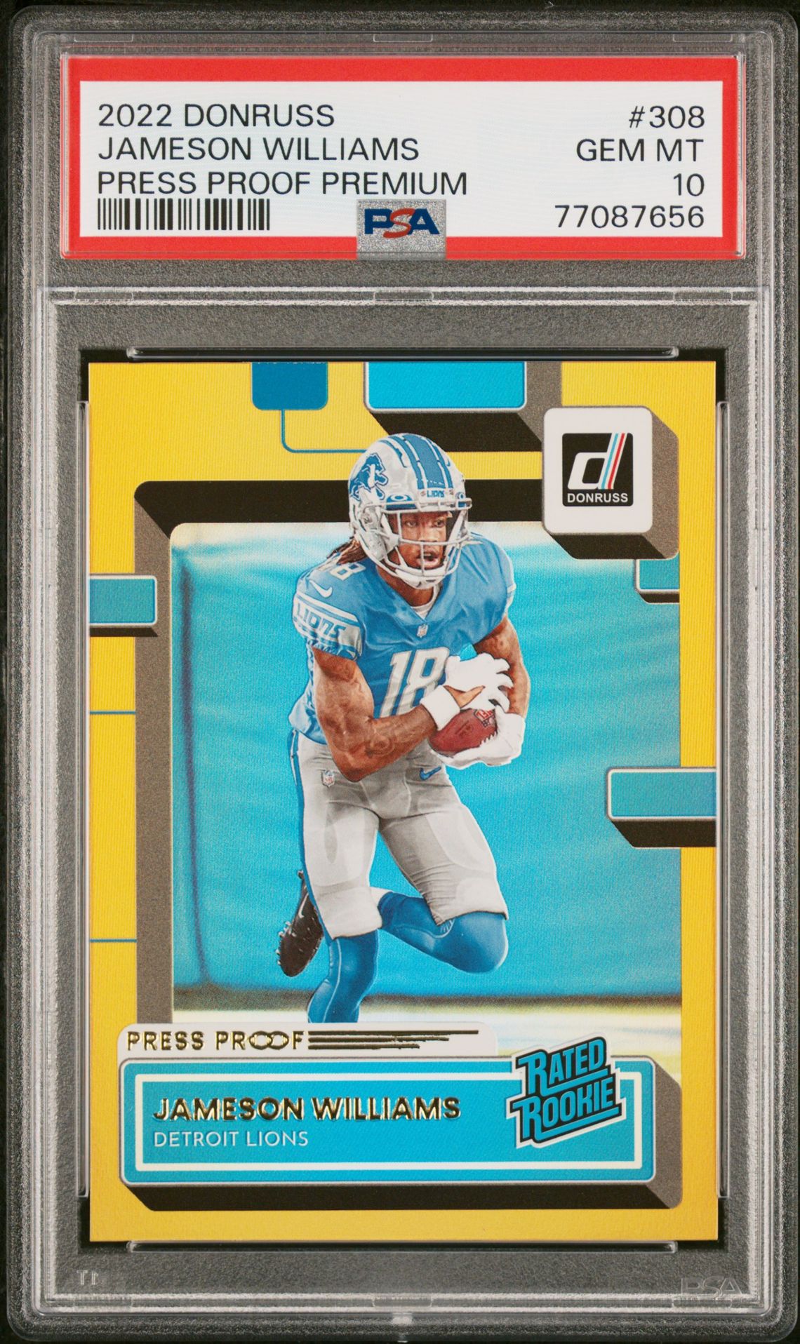 2022 Panini PANINI DONRUSS PRESS PROOF PREMIUM #308 Jameson Williams front