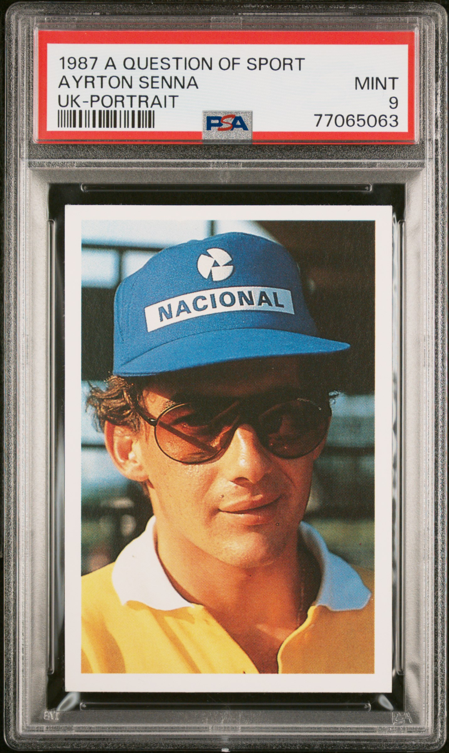 1987 A Question Of Sport UK Portrait Ayrton Senna – PSA MINT 9