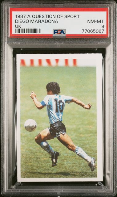 1987 A Question Of Sport Uk Diego Maradona – PSA NM-MT 8.0 on