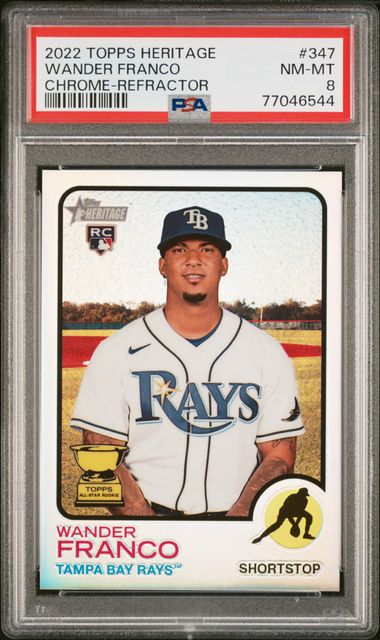 2022 Topps TOPPS HERITAGE CHROME-REFRACTOR #347 Wander Franco front