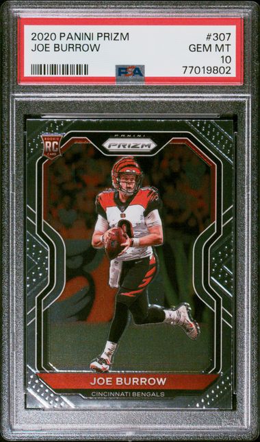 Joe Burrow Cincinnati Bengals 2020 Panini Select Rookie White