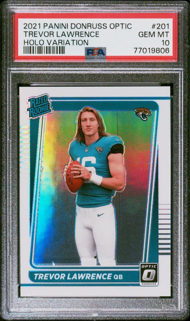 2021 Prizm Trevor Lawrence 1/1 Black Auto Rookie Draft Picks PSA 8 Auto 10  RC 