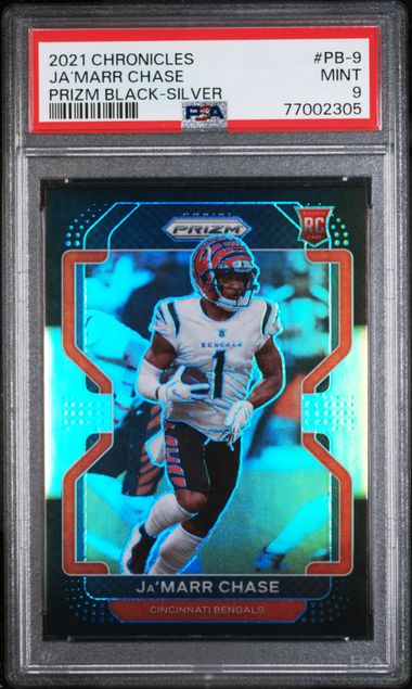 2021 Chronicles Jamarr Chase Black Prizm Rookie Card #PB-9 Bengals