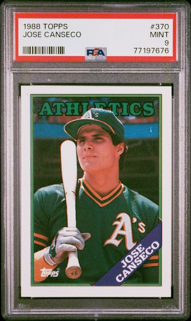 1988 Topps 370 Jose Canseco – PSA MINT 9 on Goldin Auctions
