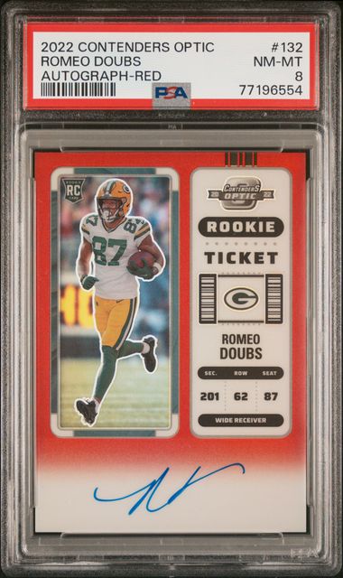 2022 Panini Contenders Rookie Ticket Autograph #132 Romeo Doubs Signed  Rookie Card - PSA GEM MT 10 on Goldin Auctions