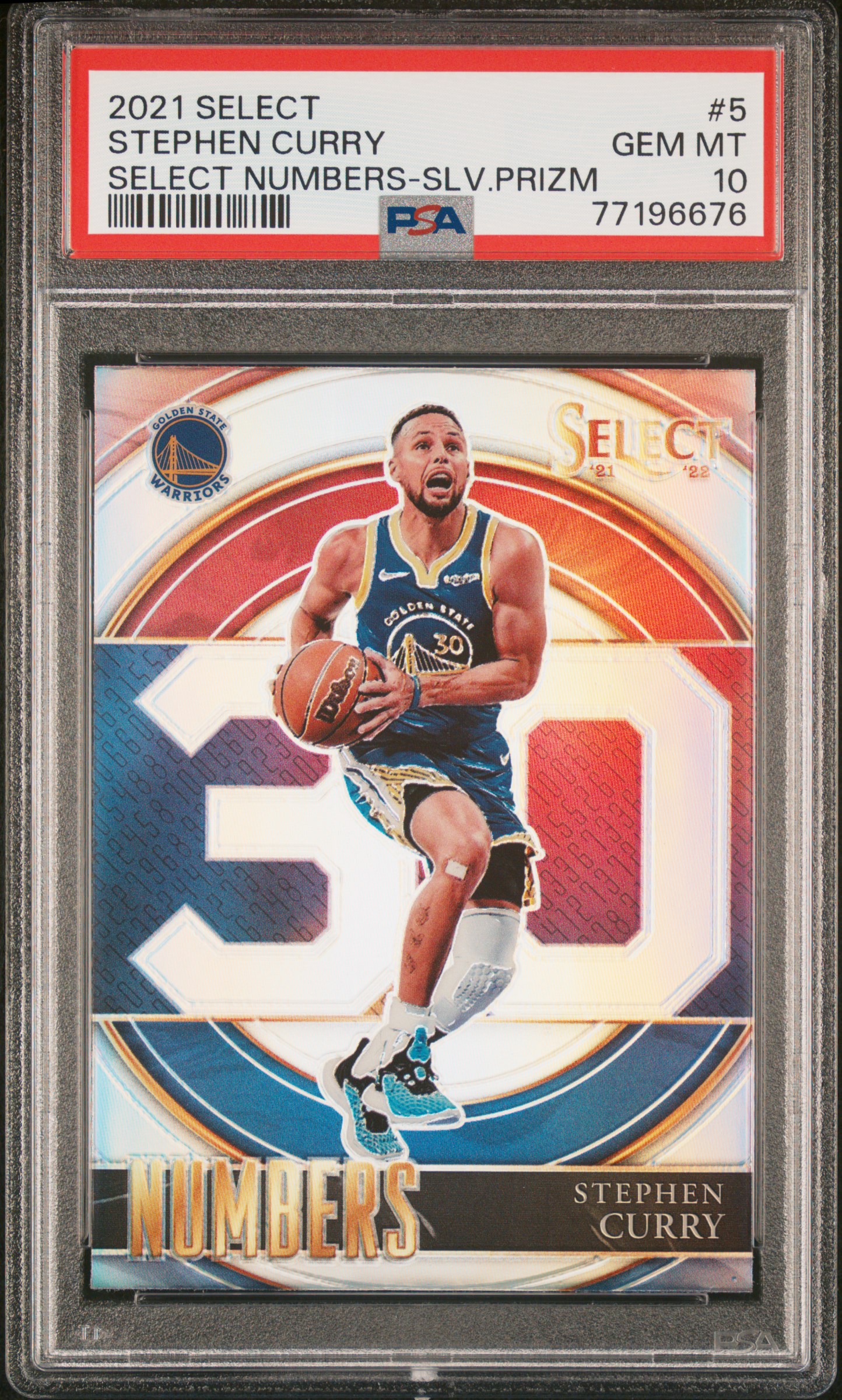 2021 Panini Select Select Numbers #5 Stephen Curry – PSA GEM MT 10