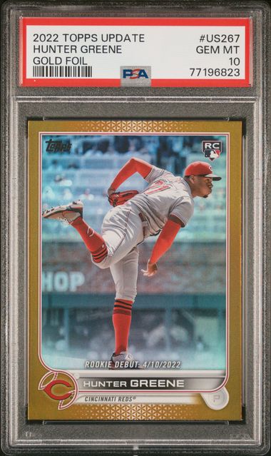 2022 Topps Update Series Hunter Greene RC #US267 Rookie Debut Cincinnati  Reds