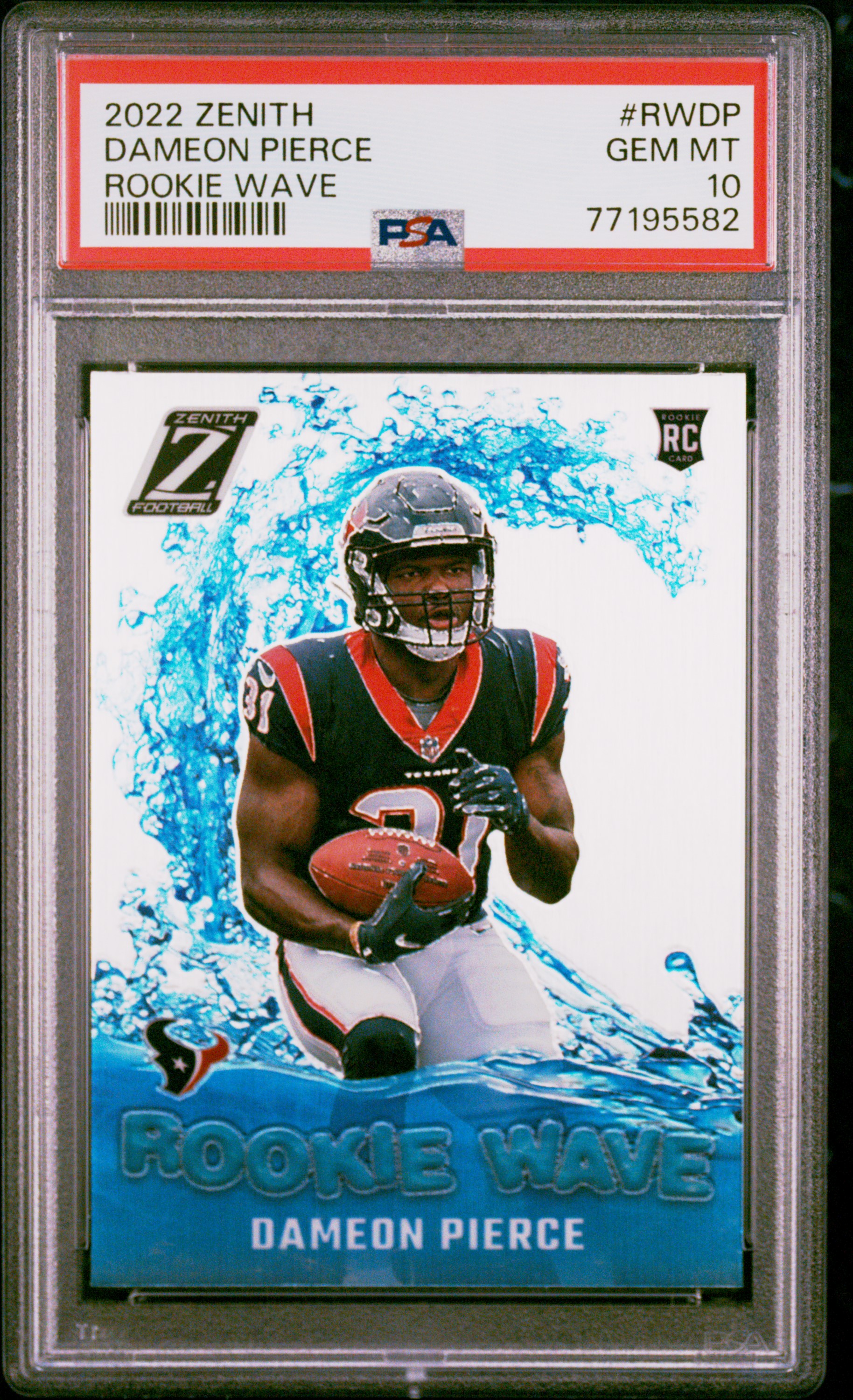 2022 Panini Zenith Rookie Wave #RWDP Dameon Pierce – PSA GEM MT 10