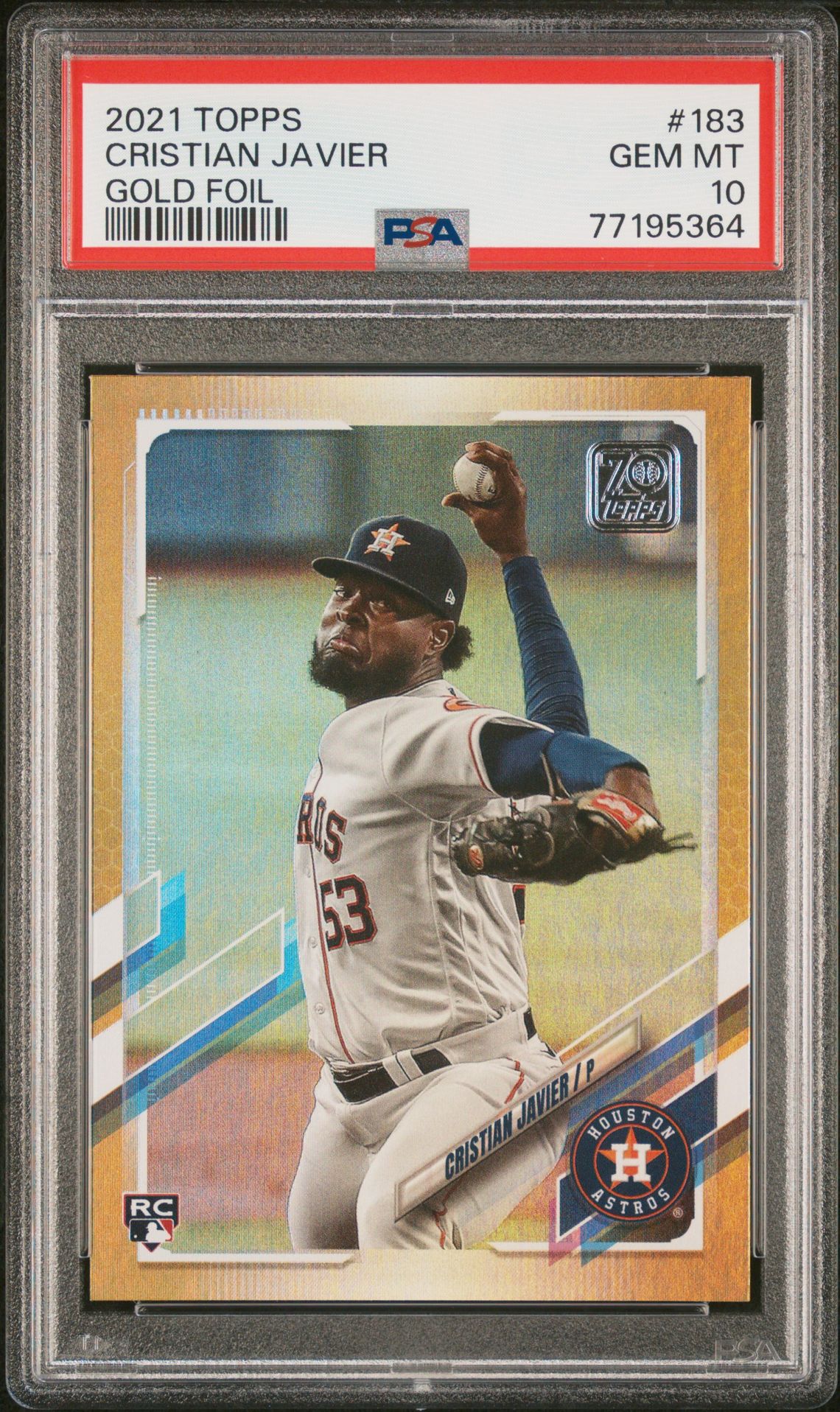 2021 Topps TOPPS GOLD FOIL #183 Cristian Javier front