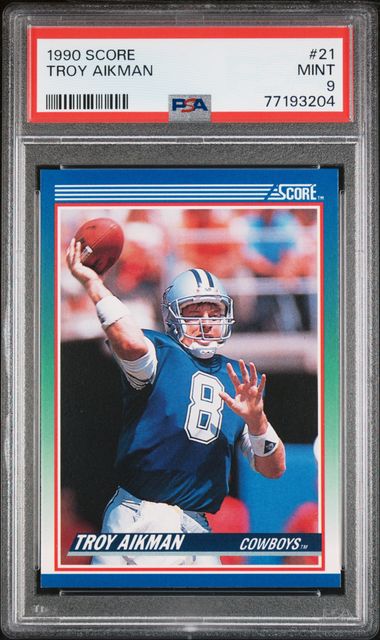 1990 Score #21 Troy Aikman front