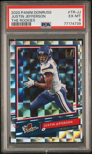 2020 Donruss Justin Jefferson The Rookies RC card #TR-JJ Minnesota