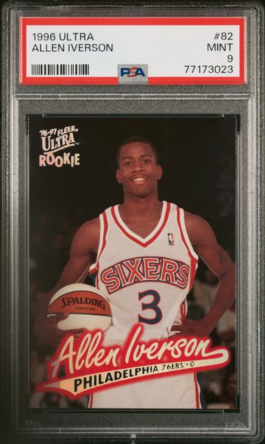 1996-97 Topps Chrome Refractor #171 Allen Iverson Rookie Card