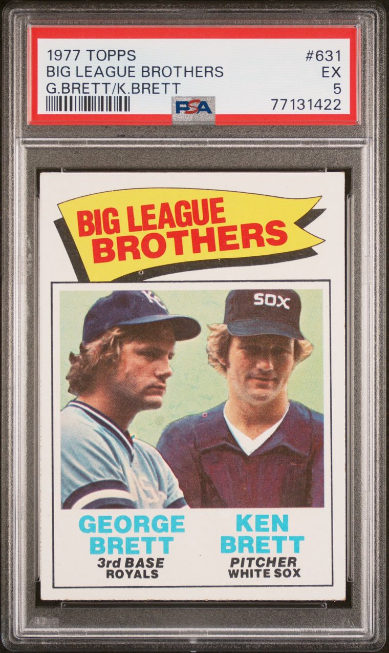 1977 Topps Big League Brothers George Brett and Ken Brett Card