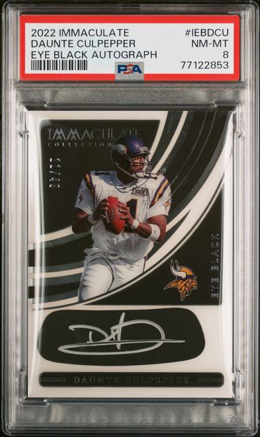 Daunte Culpepper Autographed 2021 Panini Immaculate Collection Eye