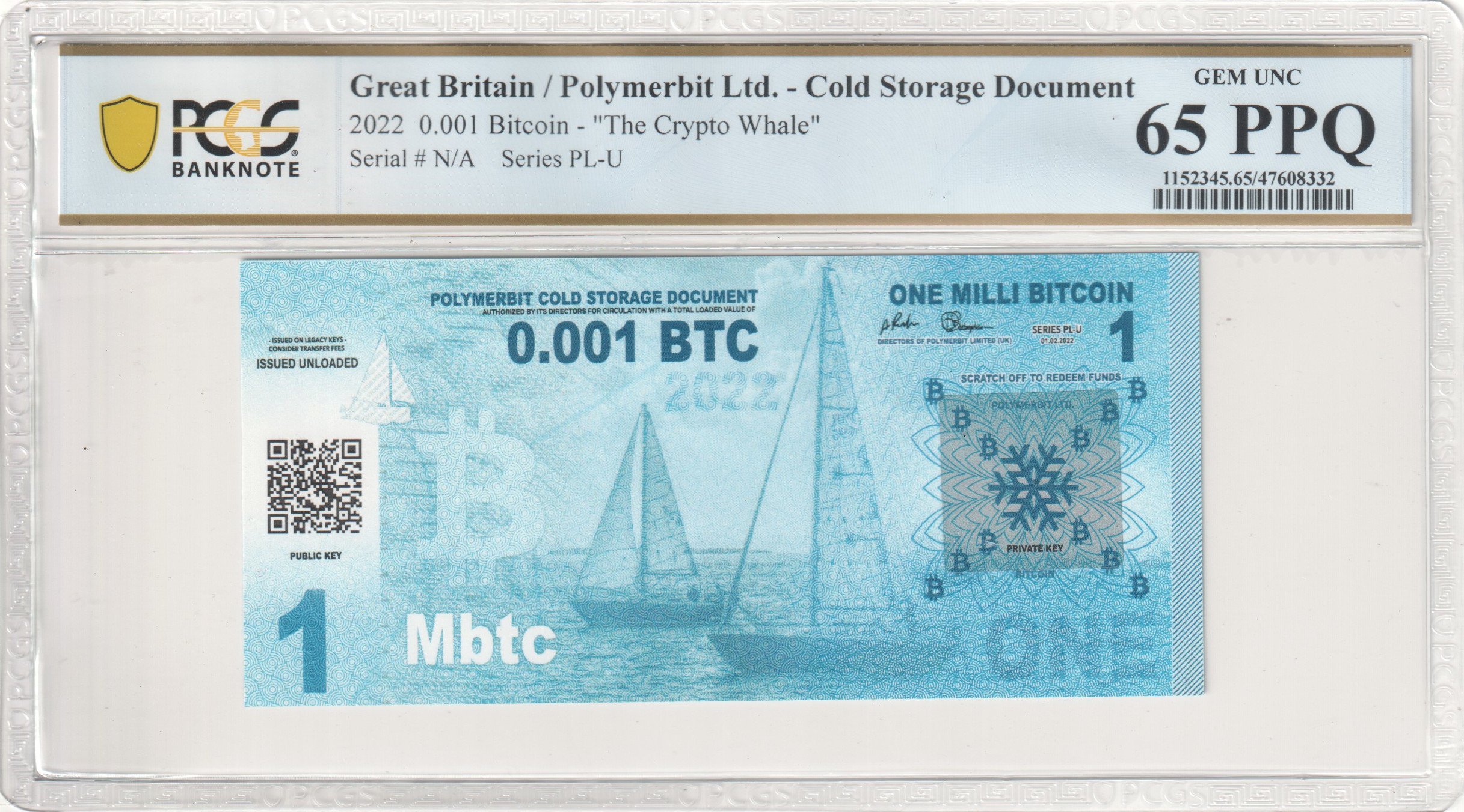 PCGS Certificate Verification Banknote Details for Cert #47608332