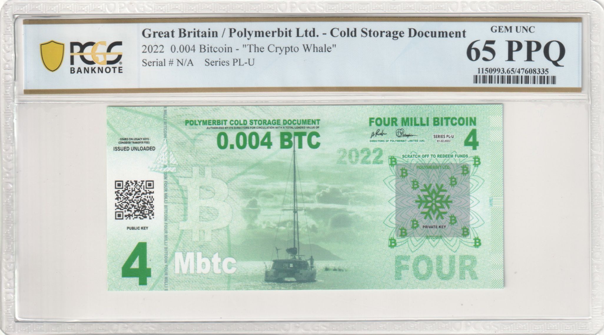 PCGS Certificate Verification Banknote Details for Cert #47608335