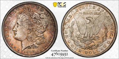 1888 $1 VAM 6, Doubled Reverse MS64