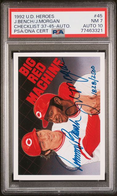 Johnny Bench Autograph Rookie Card (GEM MT 10 Auto)