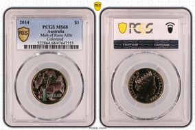 2014 $1 Mob of Roos AlBr Colorized MS68